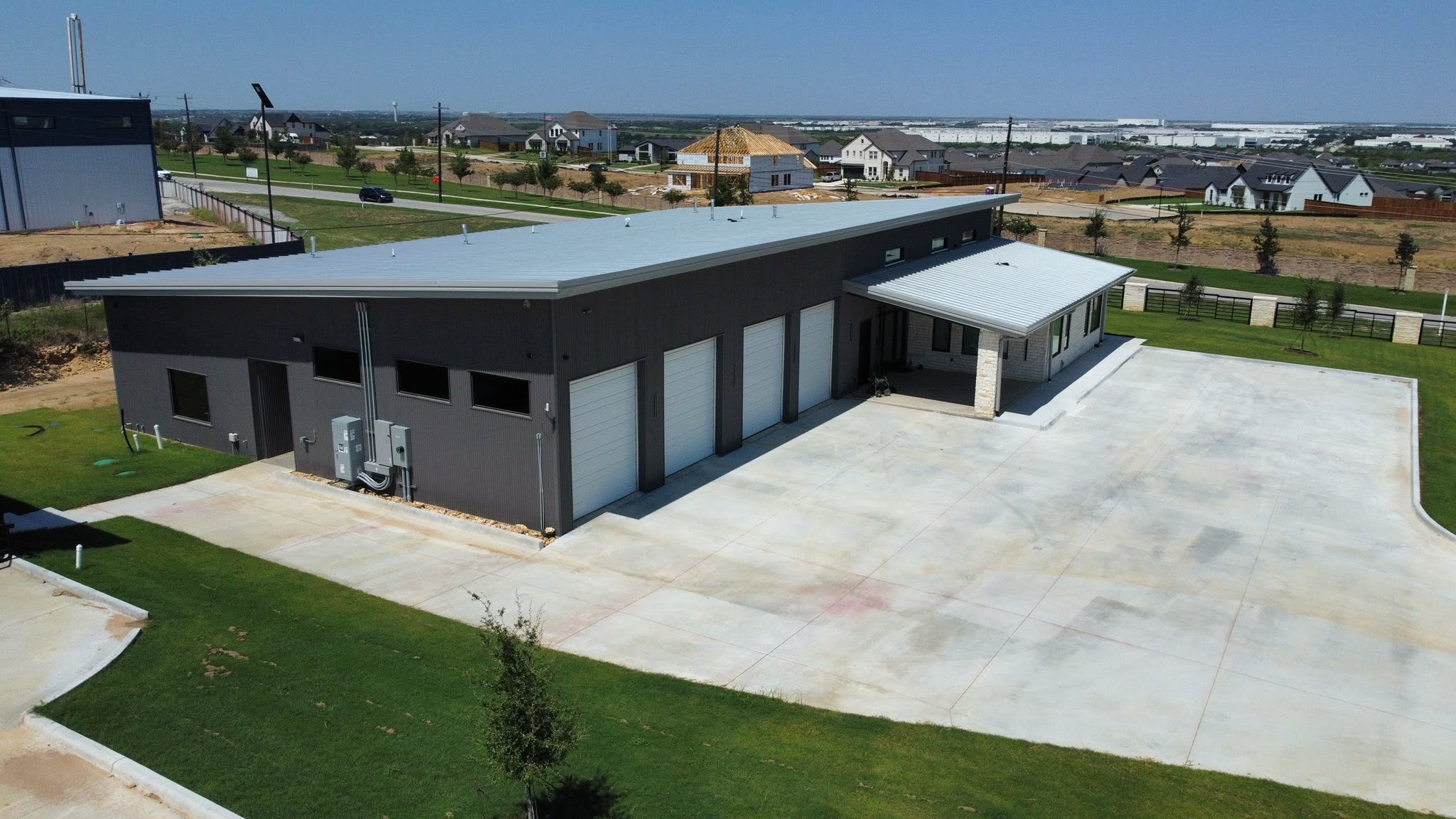 Office building and flex space with metal shop in Haslet, Texas